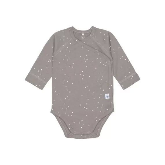 Body manches longues en coton bio Sprinkle taupe (0-2 mois)