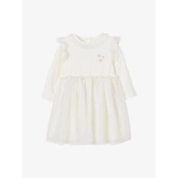 Robe en tulle bébé écru