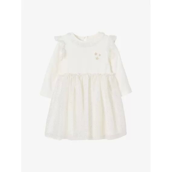 Robe en tulle bébé écru
