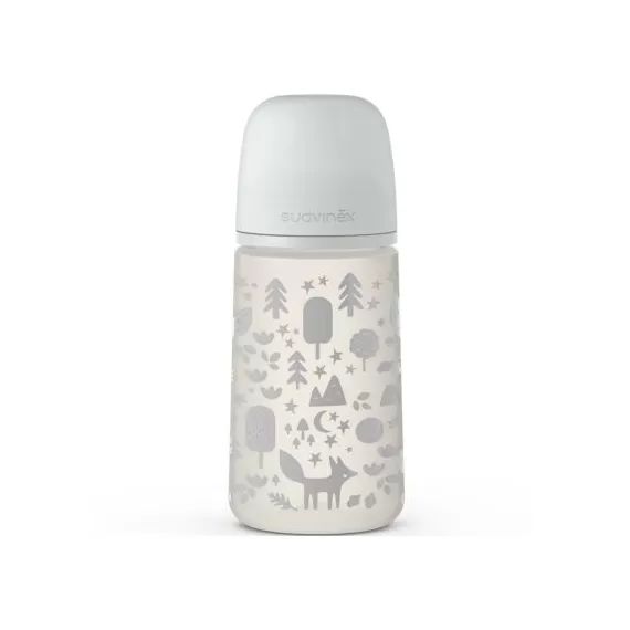 Biberon avec tétine symétrique SX PRO M renard gris (270 ml)