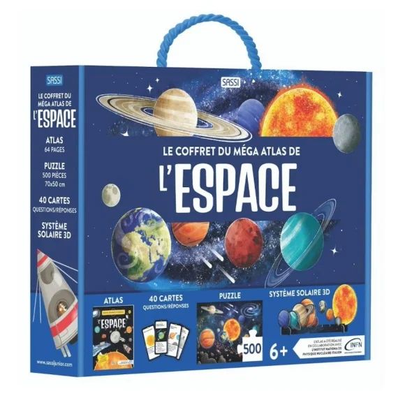 Puzzle Et Méga Atlas De L&rsquo;espace Bleu