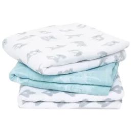 Lot de 3 langes Musy en coton Now + Zen (70 x 70 cm)
