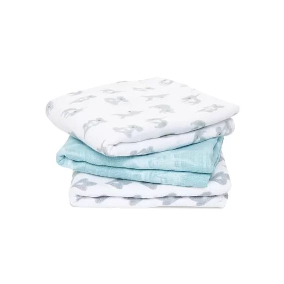 Lot de 3 langes Musy en coton Now + Zen (70 x 70 cm)