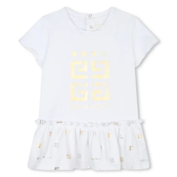 Robe à manches courtes Fille Blanc