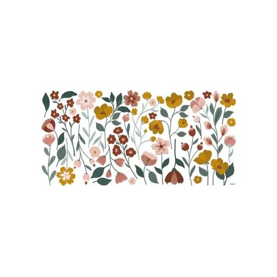 Planche de stickers XL Large Pretty Flowers (130 x 34 cm)