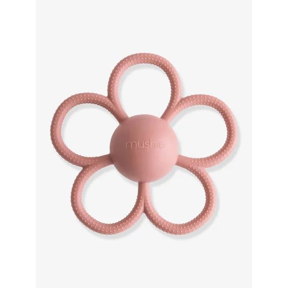 Hochet de dentition marguerite – MUSHIE rose