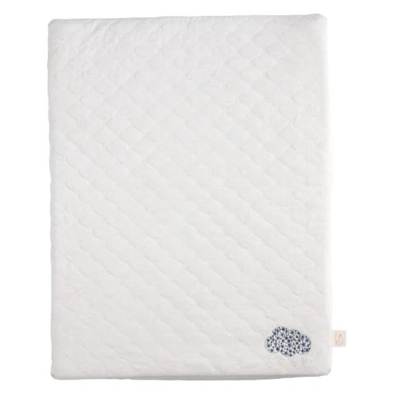 Matelas À Langer En Coton Avec Serviette Beige/bleu