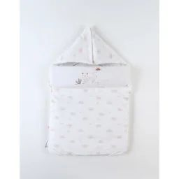 Nid d&rsquo;ange Babou en Veloudoux® – NOUKIE&rsquo;S – Mixte – Blanc – Polyester – Bébé blanc
