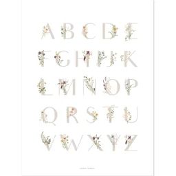 Affiche ABC floral (30 x 40 cm)