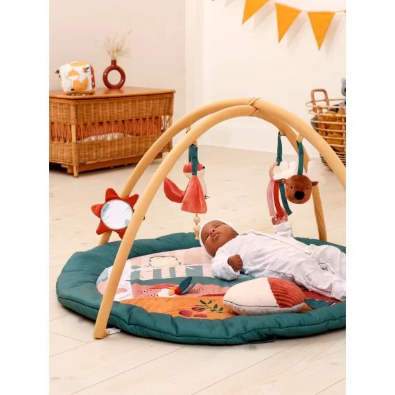 Tapis d&rsquo;éveil avec arches – Forêt – LITTLE BIG FRIENDS vert