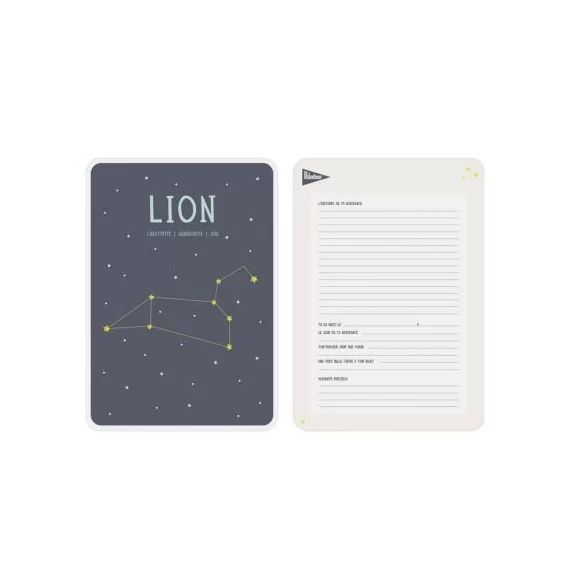 Affiche signe astrologique Lion (21,4 x 32,5 cm)