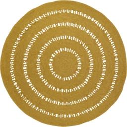 Tapis rond Bibek mangue (110 cm)
