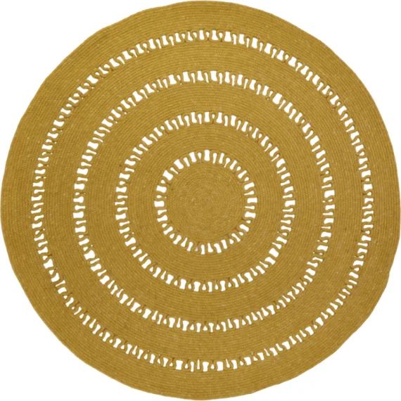 Tapis rond Bibek mangue (110 cm)