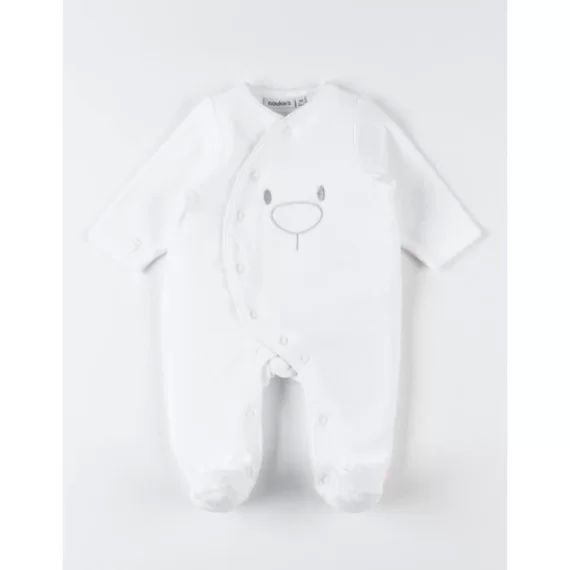 Pyjama Dors-bien En Velours Blanc