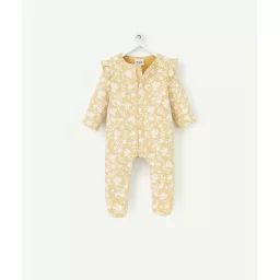 Dors bien zippé bébé en fibres reyclées et imprimé avec fleurs –  – Soldes