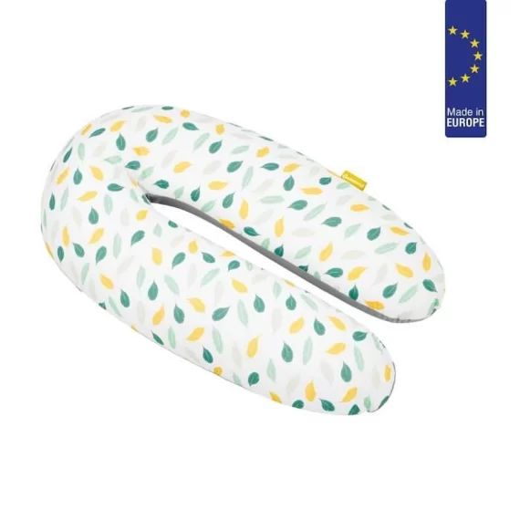 Badabulle Coussin de maternité Évolutif – 2 en 1 – Coussin d&rsquo;Allaitement – Plumes blanc