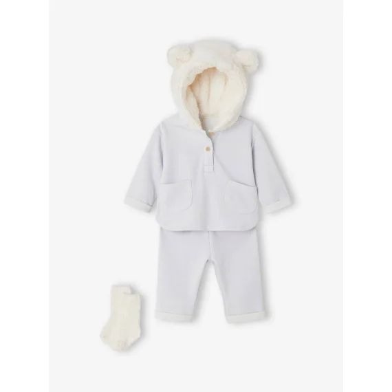 Ensemble 3 pièces bébé garçon bleu ciel