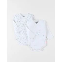 Ensemble De 2 Bodies En Coton Poudré – Blanc Blanc