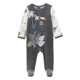 Pyjama Bébé En Velours Touctouc Gris