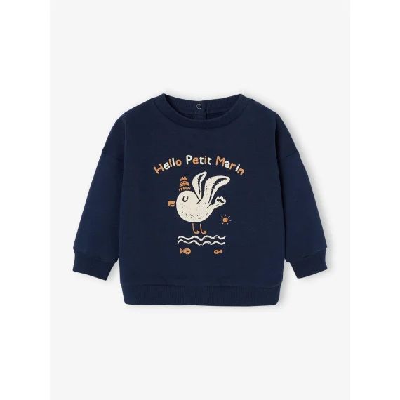 Sweat-shirt Basics motif animal bébé marine