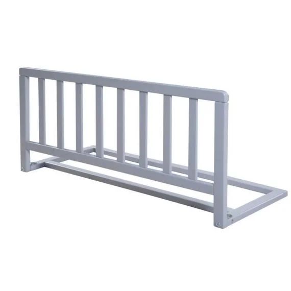 Barrière De Lit En Bois Roba 90 Cm – Protection Anti-chute Pour Bébés Et Enfants – Gris Gris
