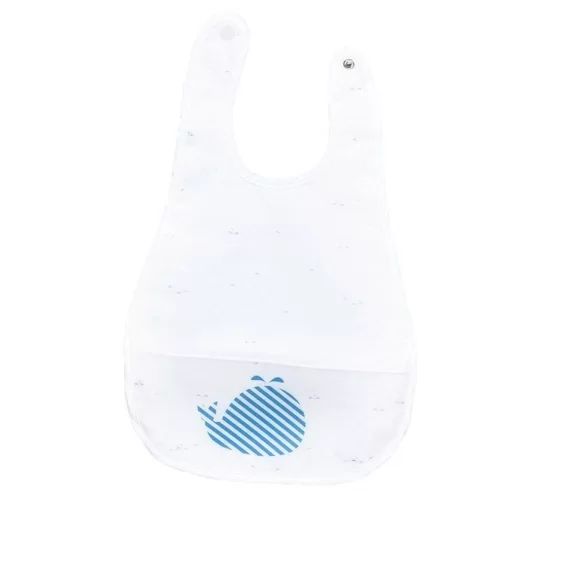 SAUTHON Bavoir plastifié Blue Baleine Blanc blanc