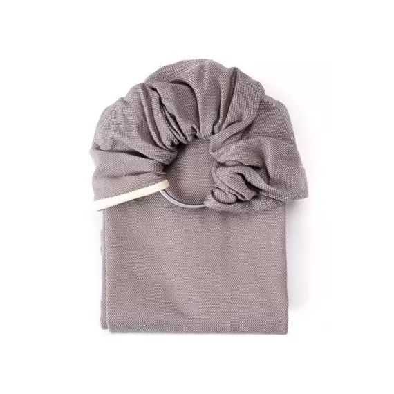 Echarpe de portage Sling sans noeud tissé en coton bio gris vintage