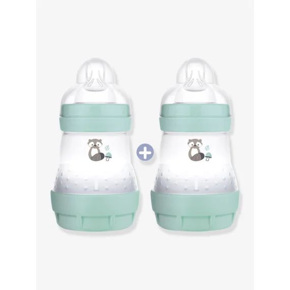 Lot de 2 biberons 160 ml MAM Easy Start anti-colique Nature Guardian nature aqua
