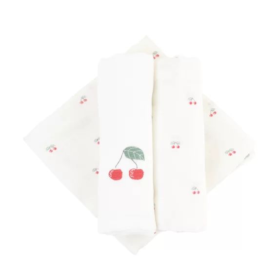 Lot de 3 langes Cerise