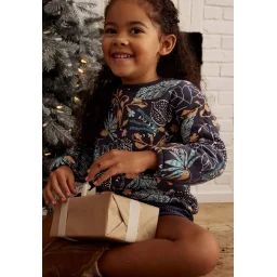 Sweat-shirt Enfant En Molleton Holamuchacha Bleu