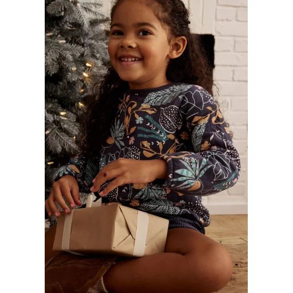 Sweat-shirt Enfant En Molleton Holamuchacha Bleu