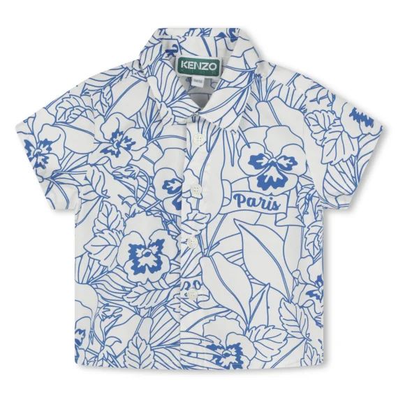 Chemise manches courtes coton Garçon Blanc