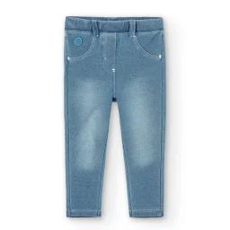Jegging Avec Poches Arrière Et Passants À La Taille Bleu