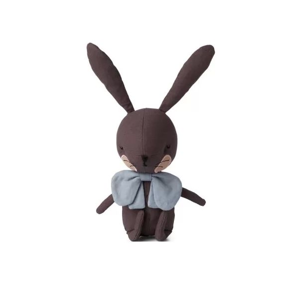 Coffret peluche lapin gris (18 cm)