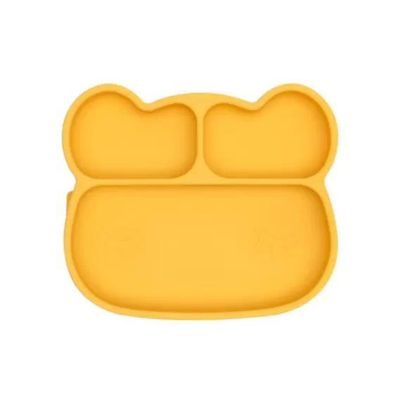 Assiette à compartiments ours jaune