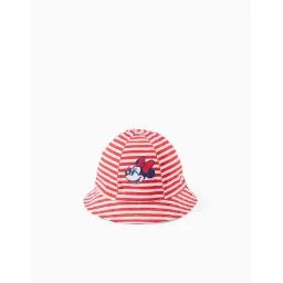 Chapeau À Rayures Avec Attache Rouge