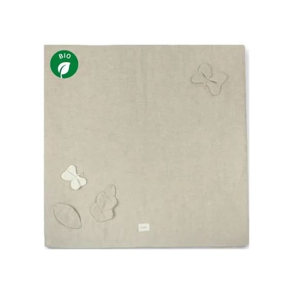 Tapis de jeu Lin français greige (98 x 98 cm)