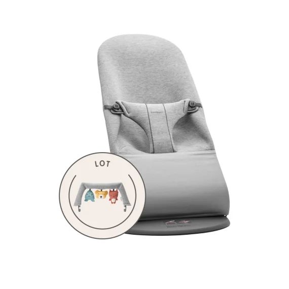 Transat avec Arche de jeu – Gris clair / Jersey 3D / Gris foncé / Amis doux