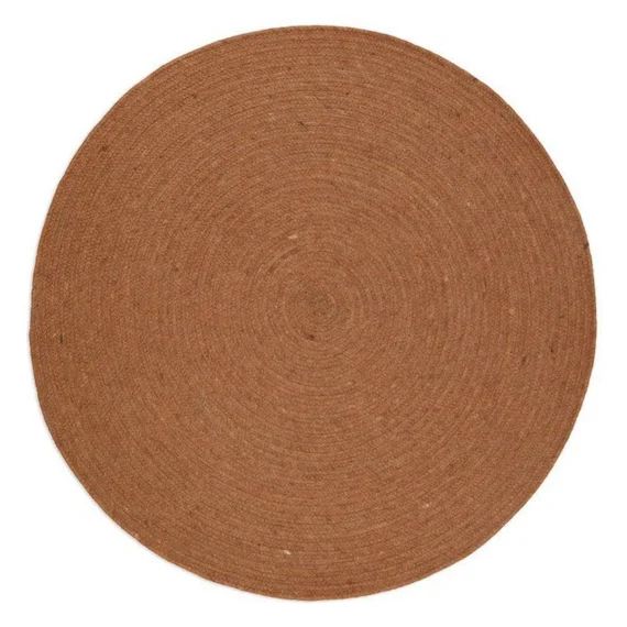 Tapis Rond Laine Feutrée Neethu Toffee S – Nattiot Marron