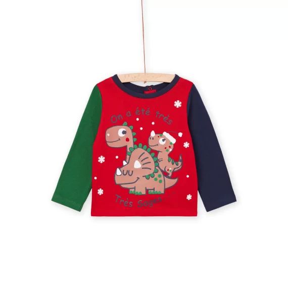 T-shirt De Noël À Animation Multitechnique – Rouge