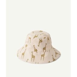 Chapeau girafe anti-uv réversible bébé fille –  – Soldes