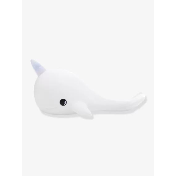 Veilleuse rechargeable Baleine Narval – DHINK KONTIKI blanc