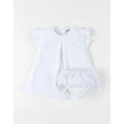 Robe Avec Bloomer Broderie Anglaise Blanc