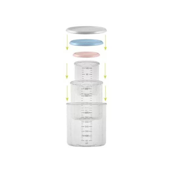 Lot de 3 pots de conservation (120 ml, 240 ml et 420 ml)