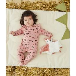 Dors bien en fibres recyclées rose imprimé animal –  – Soldes