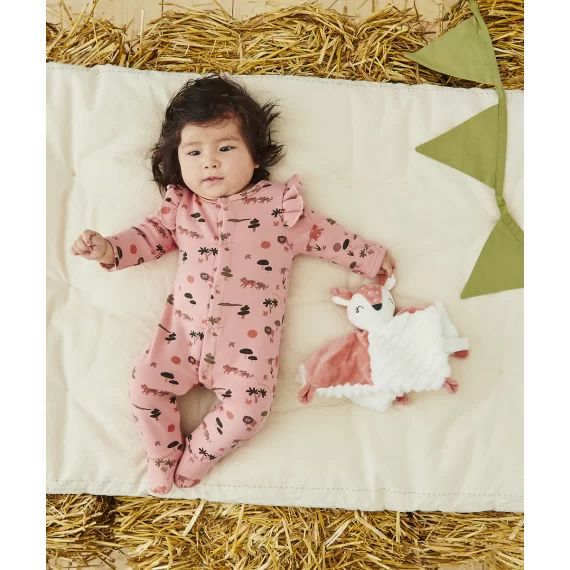 Dors bien en fibres recyclées rose imprimé animal –  – Soldes