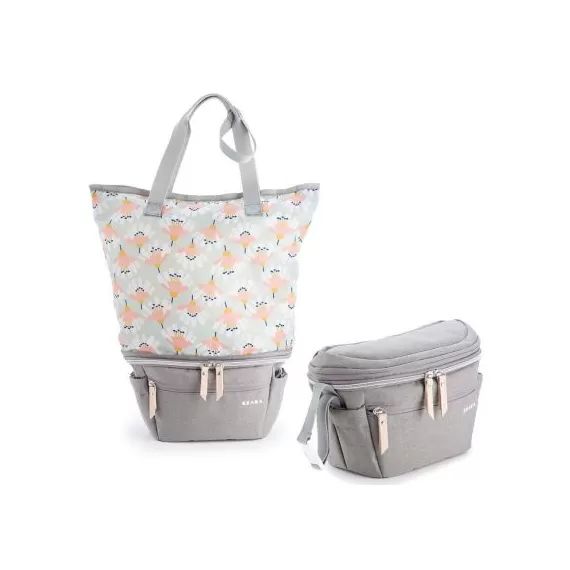Organiseur de poussette et sac pop-up Biarritz gris chiné