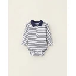 Body-polo À Rayures Bleu Foncé