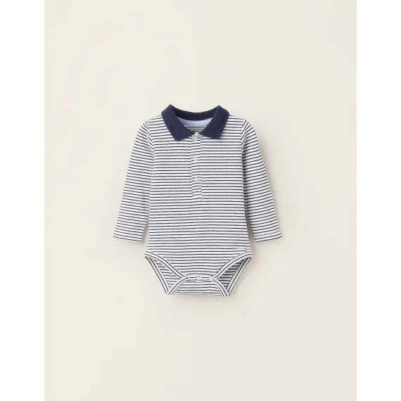 Body-polo À Rayures Bleu Foncé
