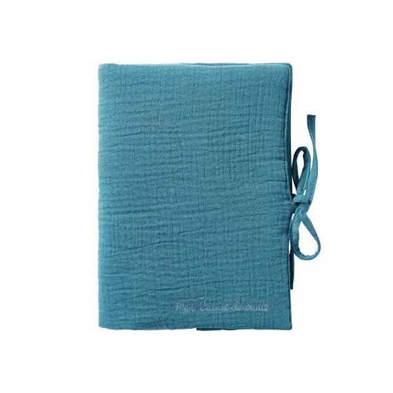 Protège carnet de santé vert paon Mix & Match